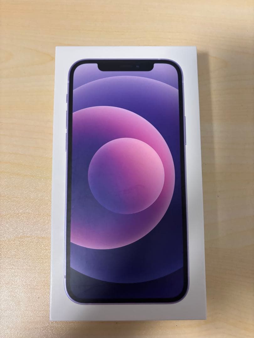 iPhone12 64GB パープル SIMフリー バッテリー74% 箱付き