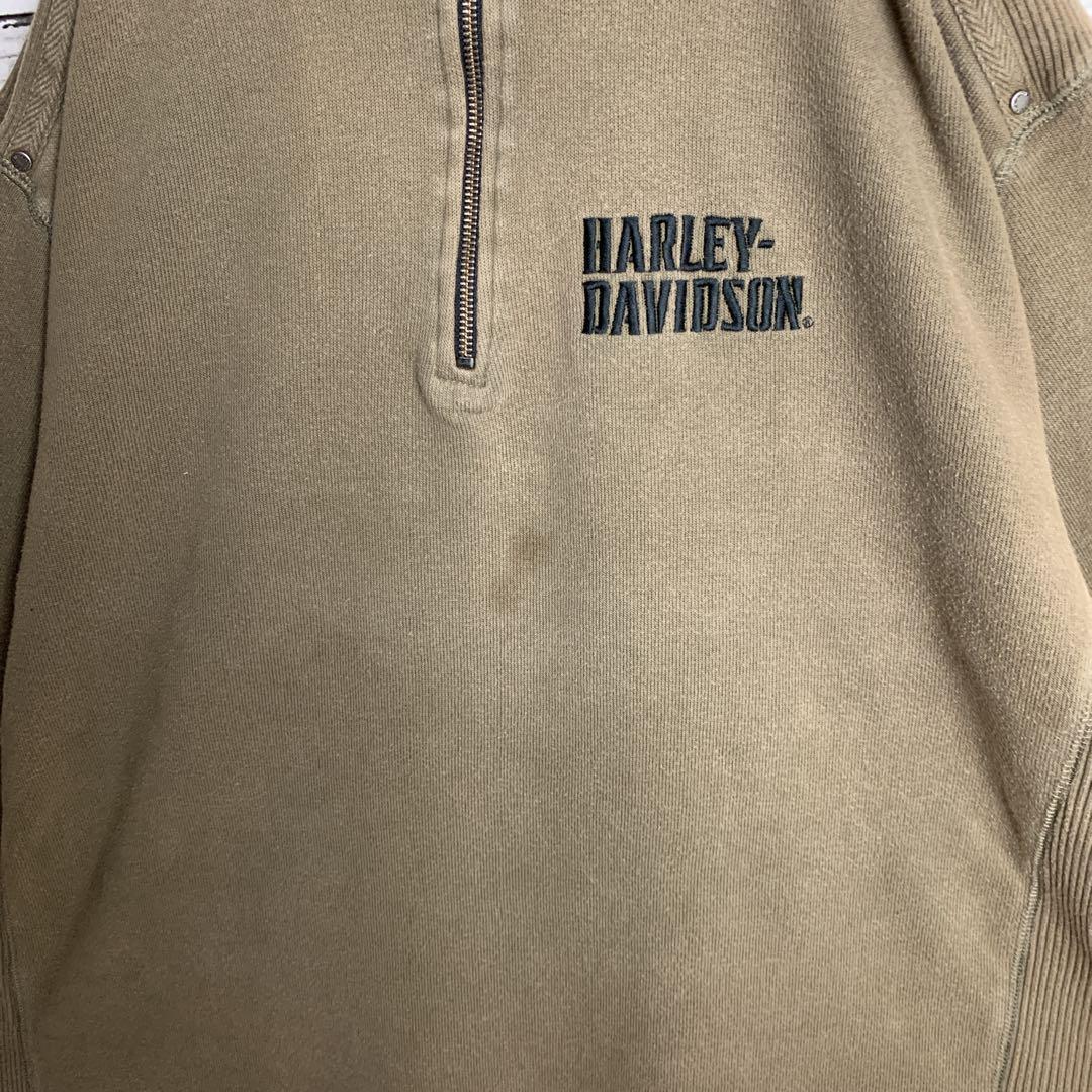 【激レア‼︎】ハーレーダビッドソン◎XL ハーフジップ スウェット C655