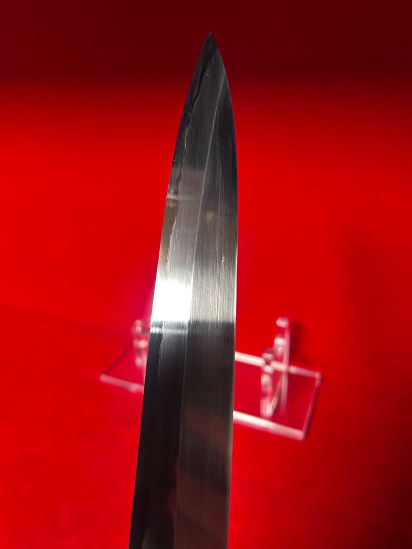 01542 包丁　柳刃　保勝　津軽打刃物　青波打　左用　九寸　箱付　未使用品