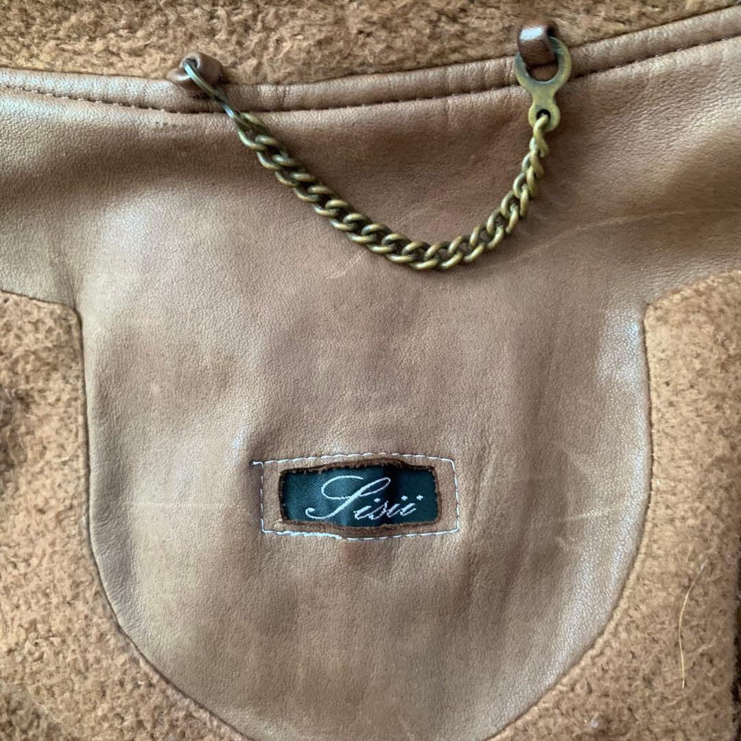 Sisi ブラウン レザーモッズコート