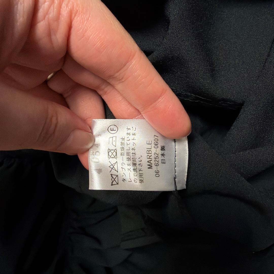 marble カメオタイ付クラシカルバッスルリボンワンピース　未使用