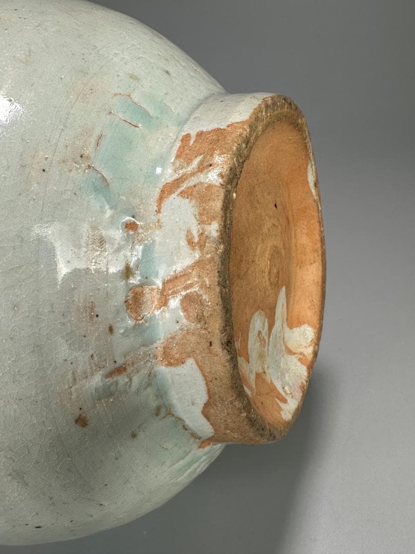 韓国美術　李朝時代　白磁　大徳利　大花瓶　堅手　時代　古物保証　朝鮮古陶磁