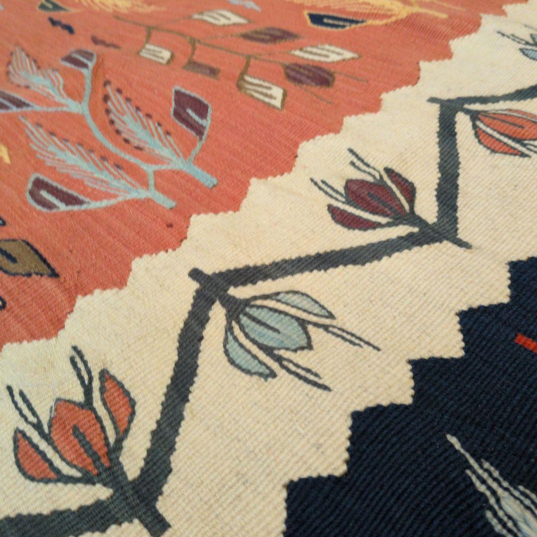 【極美品】手織り キリム トルコ・ウシャク産 絨毯 ウール 115×177cm