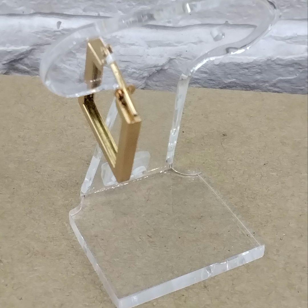 モモイロ　K18YG地金片耳ピアス　　中古品