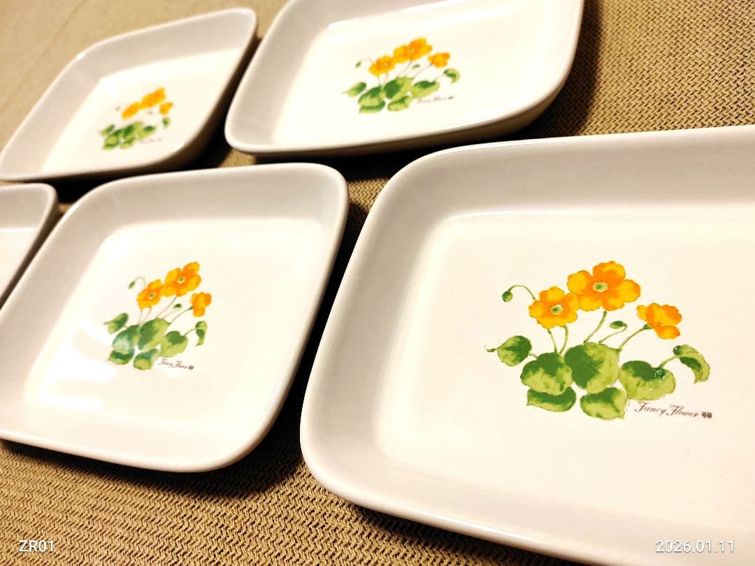 ☆激レア☆UNITED AIRLINES 角皿5枚セット