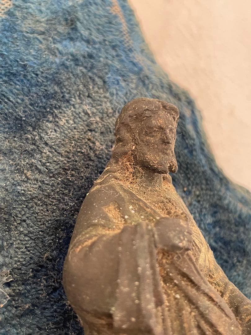 古い　キリスト　聖水入れ　フランスアンティーク