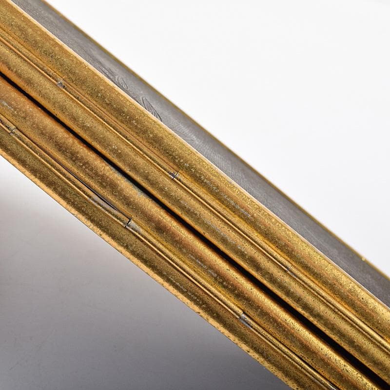 中国　古七宝琺瑯彩　花鳥文　卓上屏風　硯屏　M　R8490