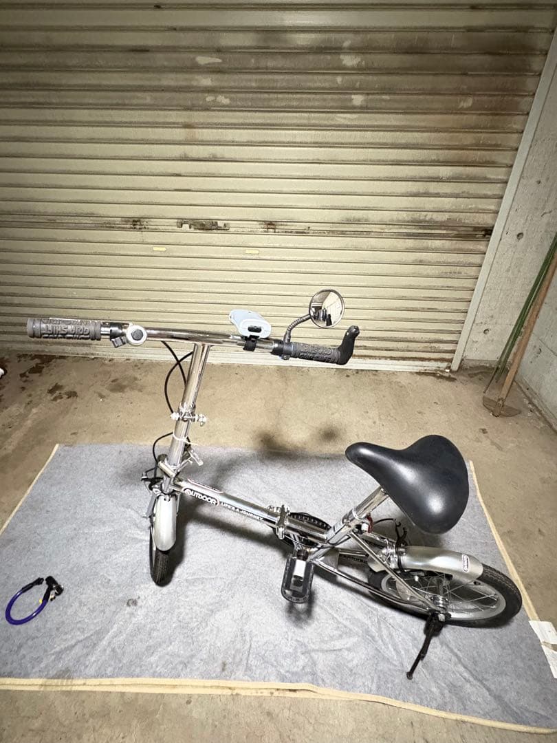 アウトドア 折りたたみ自転車 シルバー