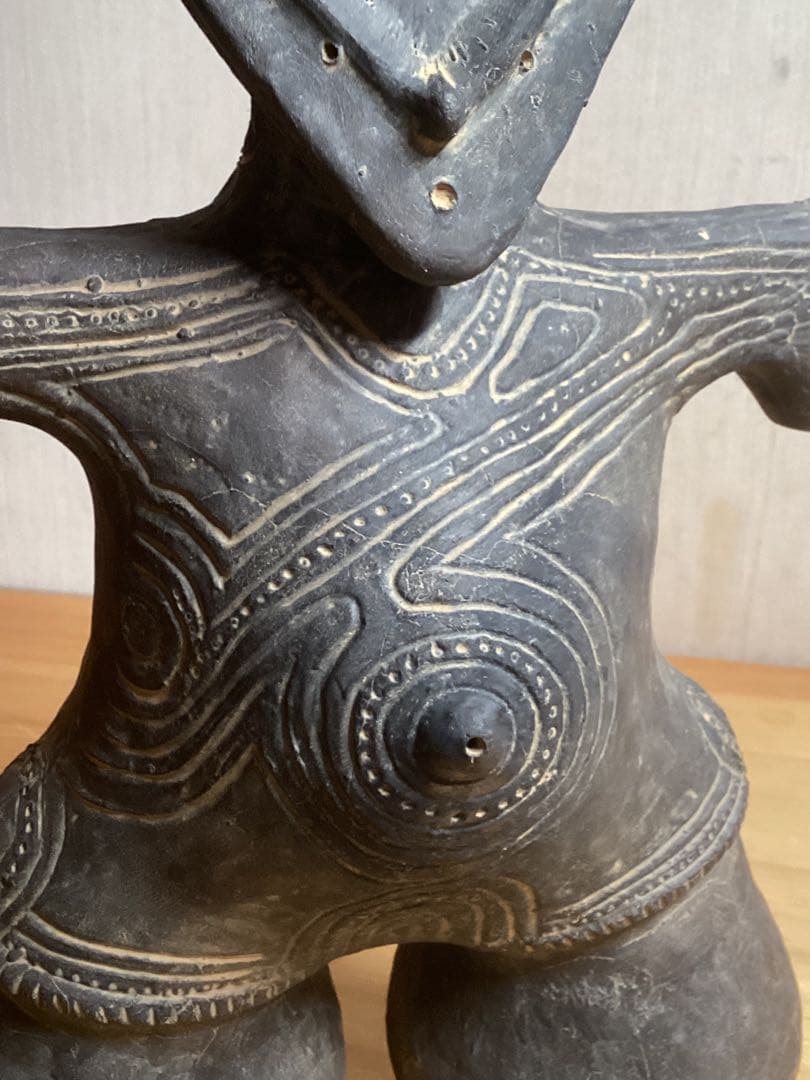 仮面土偶特大　長野県中ツ原縄文弥生古墳複製品高さ約32cm×幅約20cm