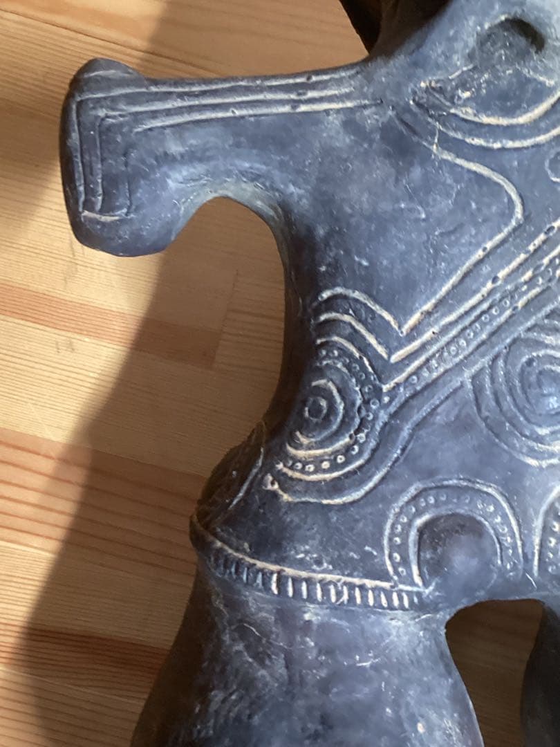 仮面土偶特大　長野県中ツ原縄文弥生古墳複製品高さ約32cm×幅約20cm