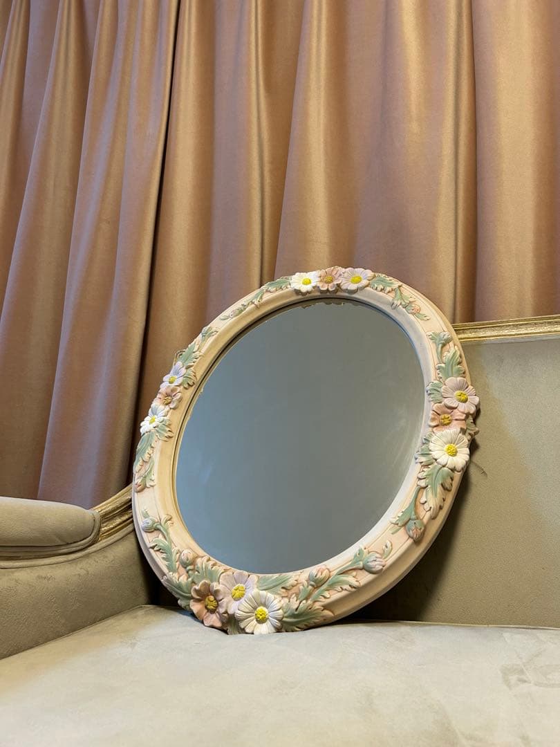 イタリア　ミラー　陶器製