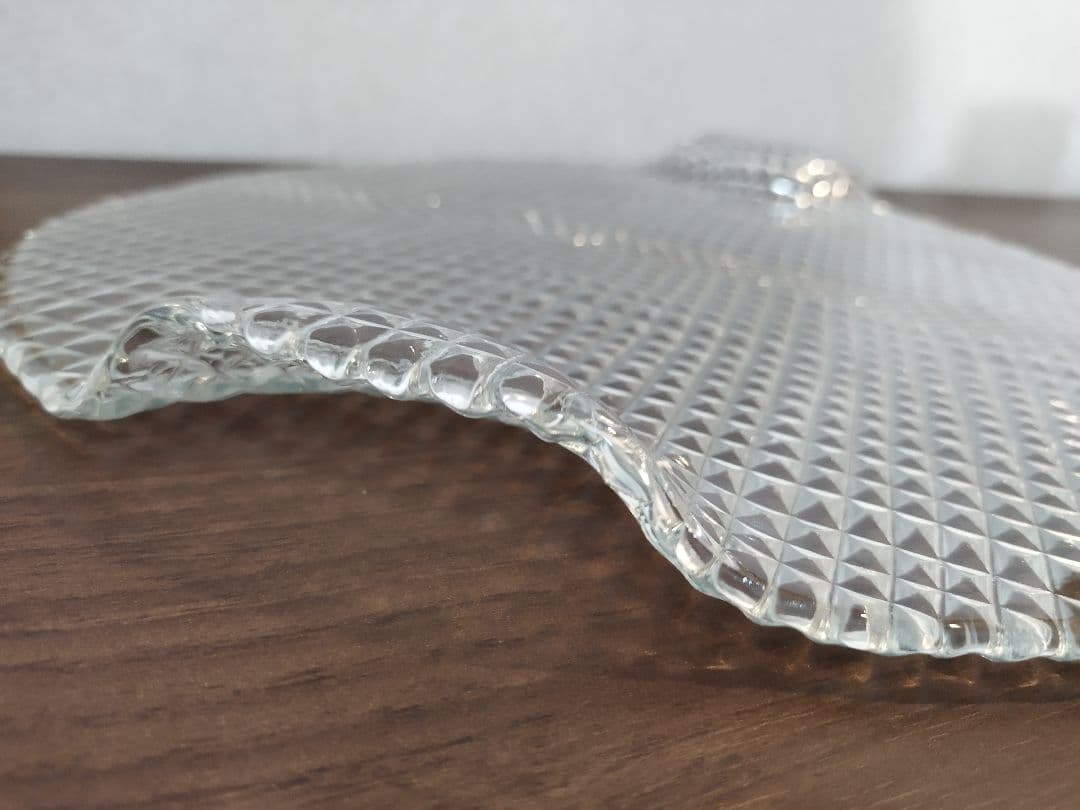 ●ボヘミアクリスタル ガラス プレート 大皿