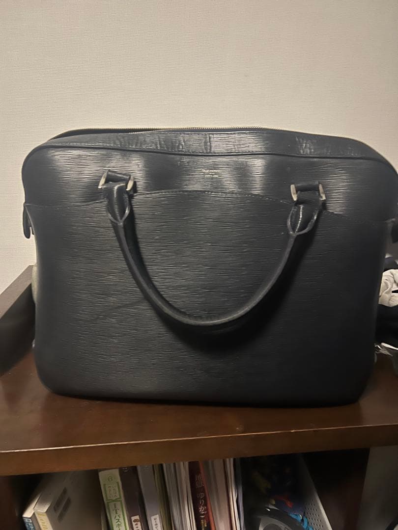 ペッレモルビダ レザー ビジネスバッグ CA201 ネイビーショルダーベルト付属