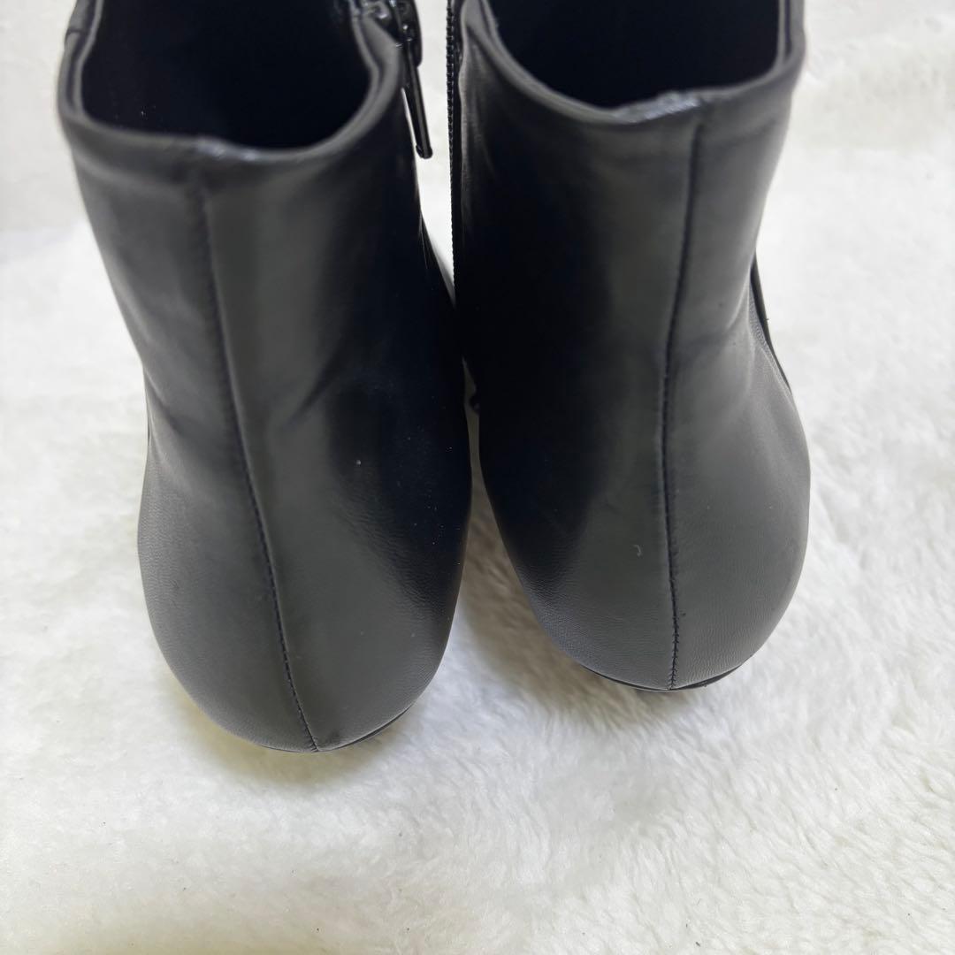 【美品】ファビオルスコーニ 24 ポインテッドトゥ ショートブーツ サイドジップ
