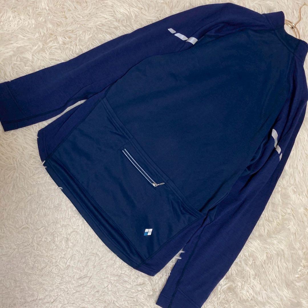 mont-bell メリノウールサイクルジャージ ネイビー L