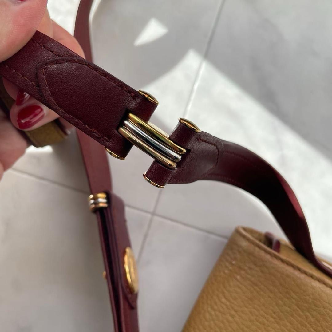 Cartier カルティエ　ショルダーバッグ レザー 斜め掛け　ヴィンテージ