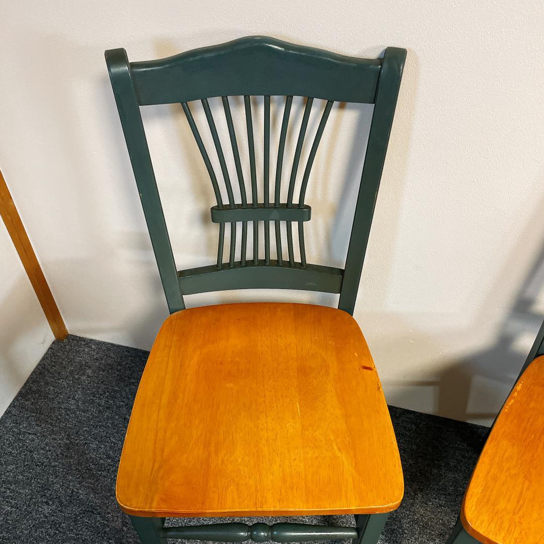 カントリースタイル　ダイニングチェアセット　シャビー　レトロ 2脚セット