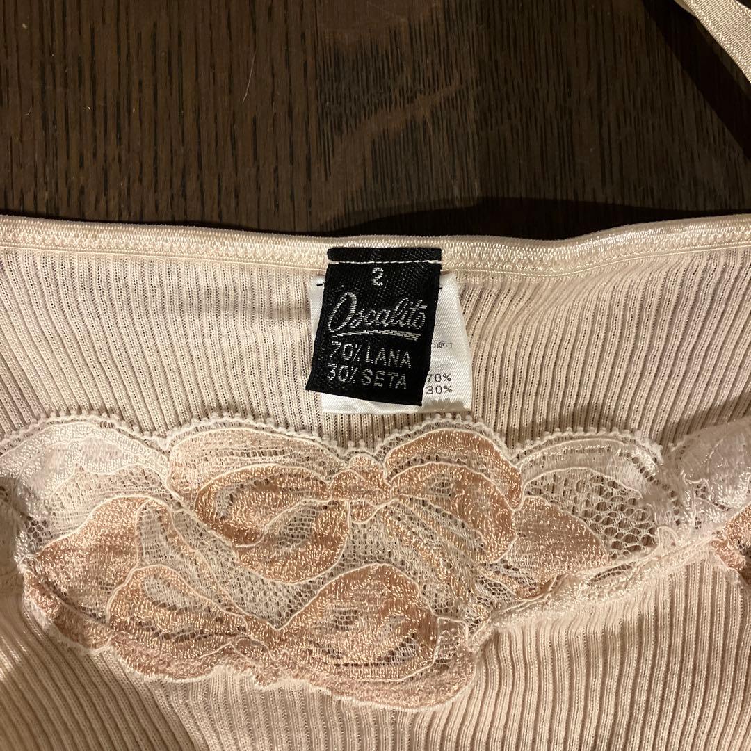 [4枚セット] Oscalitoオスカリート　ウールシルク　リブキャミソール