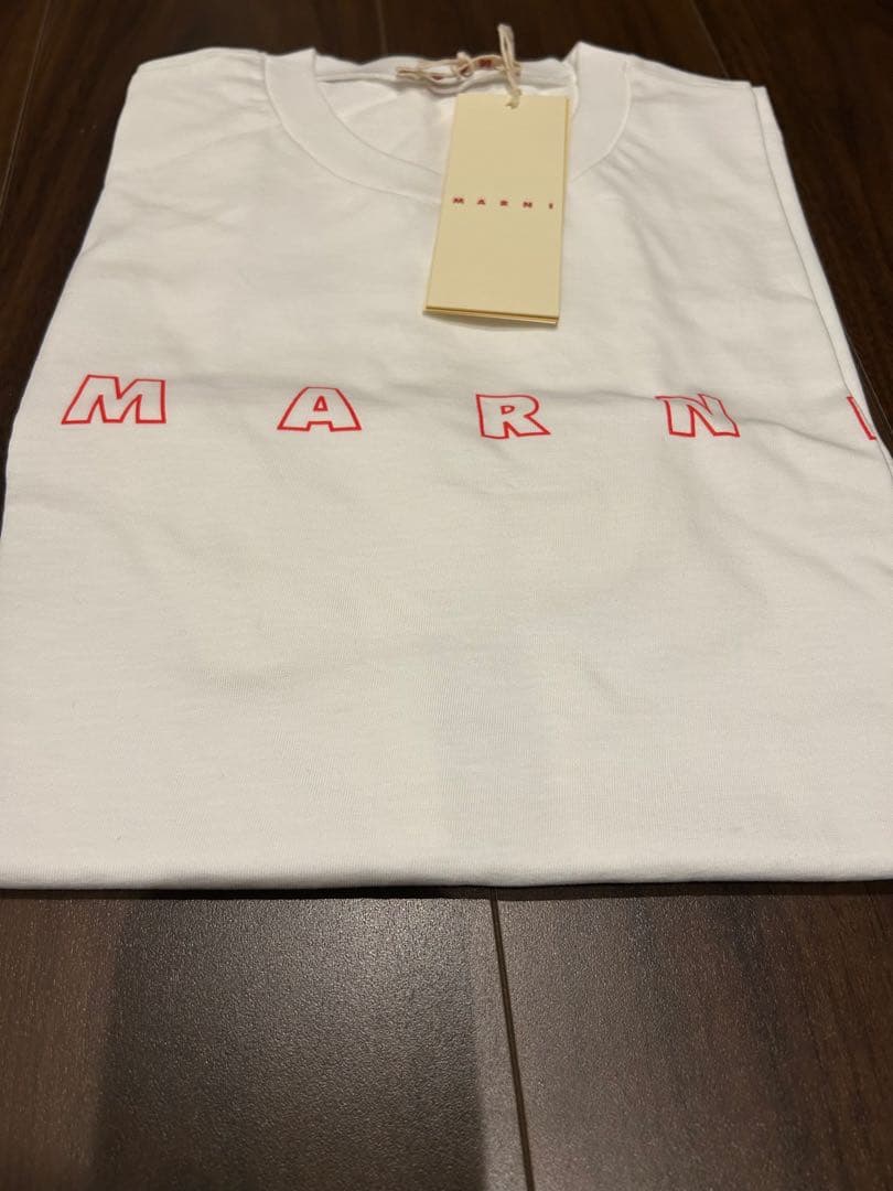 【新品】大人もOK! MARNI ロゴ Tシャツ 14Y ホワイト
