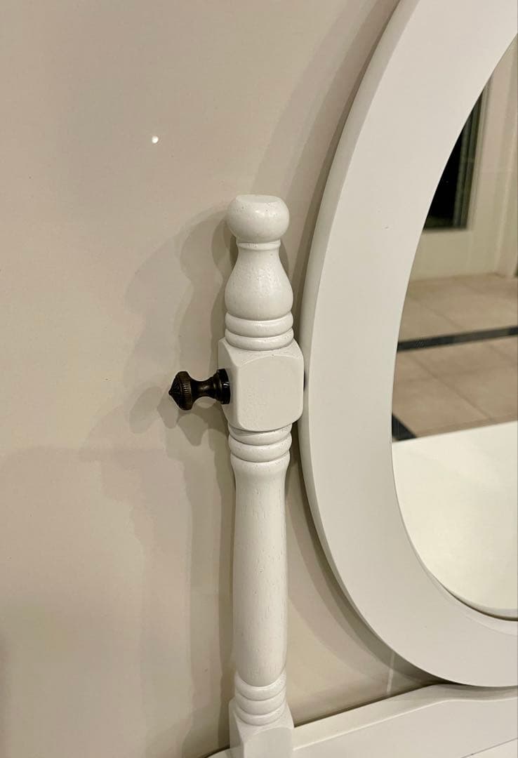 ホワイト ドレッサー ミラー付き　プリンセスドレッサー　猫脚　アンティーク