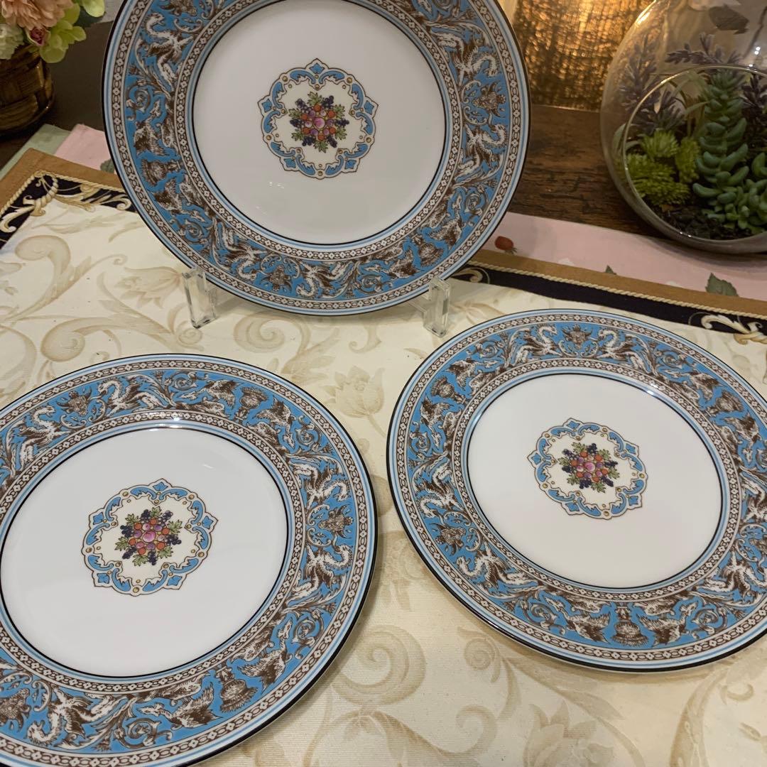 ウェッジウッド フロレンティーン　ターコイズ　17.5cmケーキプレート4枚