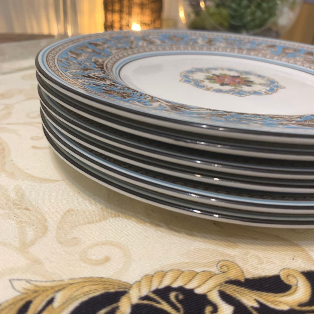 ウェッジウッド フロレンティーン　ターコイズ　17.5cmケーキプレート4枚