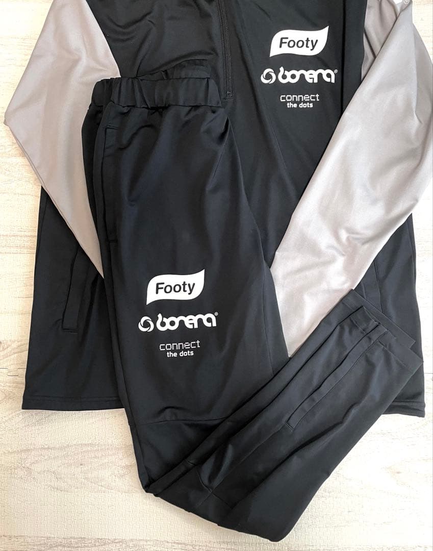 ボネーラ Lサイズ ジャージ上下 黒 グレー BNRFTBL ハーフジップ