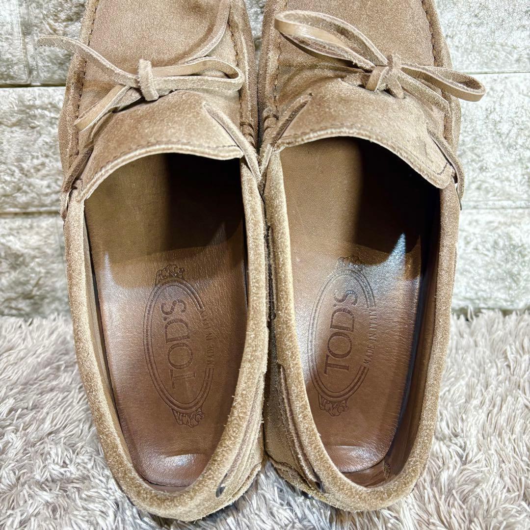 美品✨TOD'S トッズ ドライビングシューズ レザー　メンズ ベージュ25.0