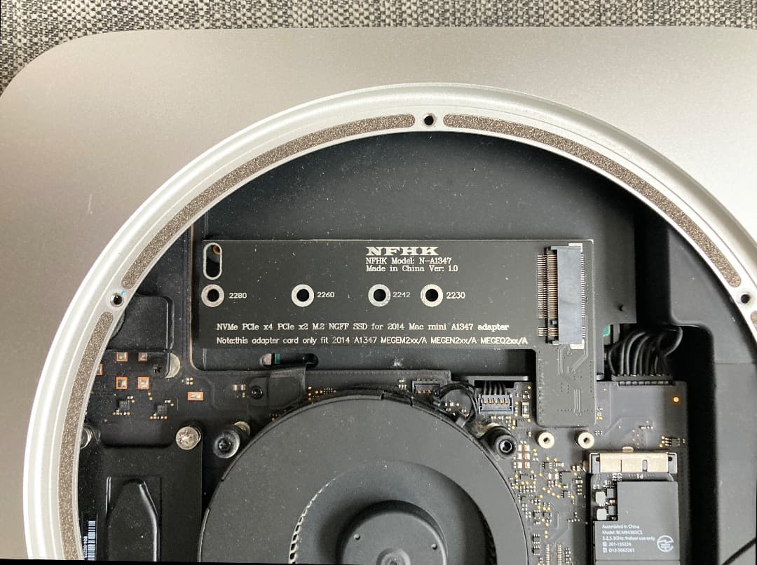 macmini Late2014 2.6GHs RAM：16GB HDD:1TB