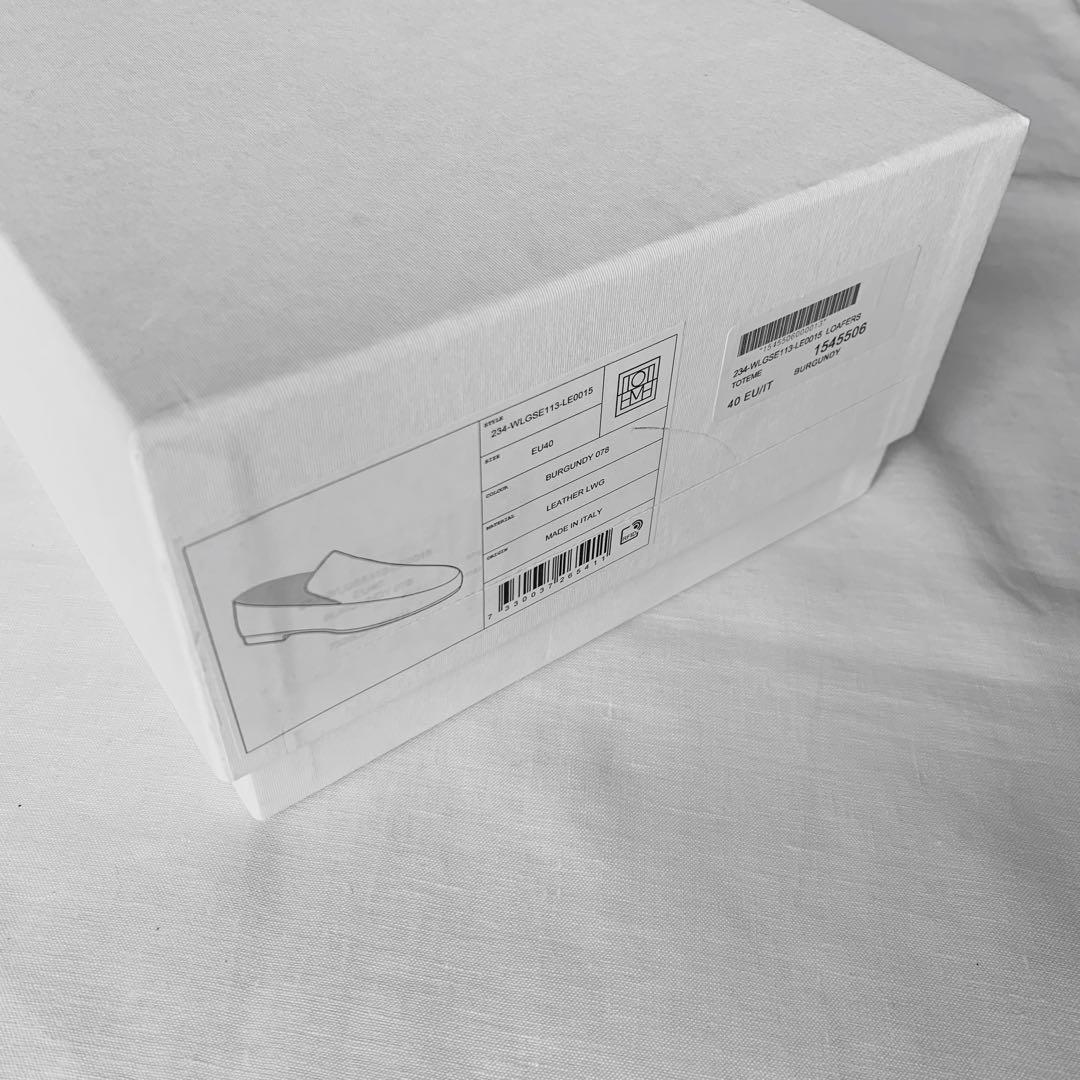 【TOTEM】オーバル　レザーローファー　バーガンディー EU40