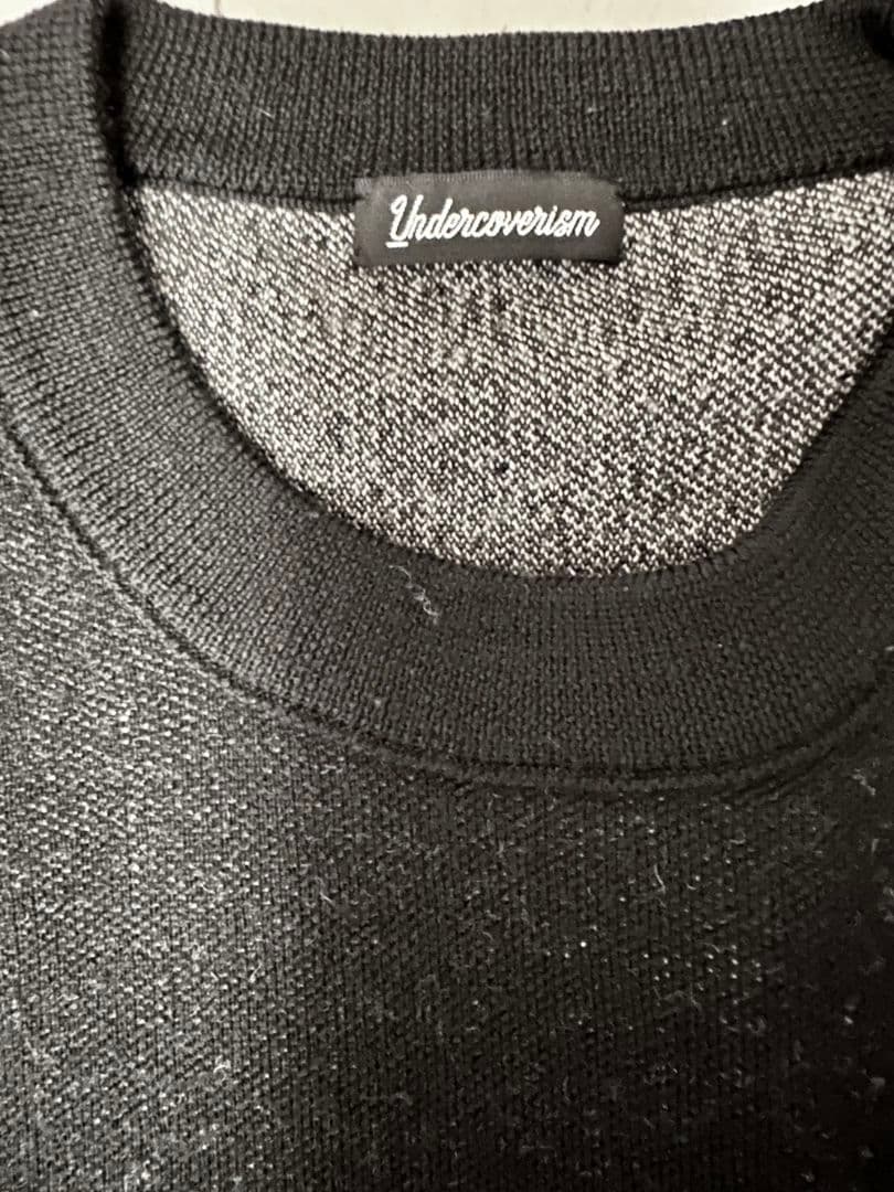 アンダーカバー 袖イバラ ジャガード クルーネック ニット