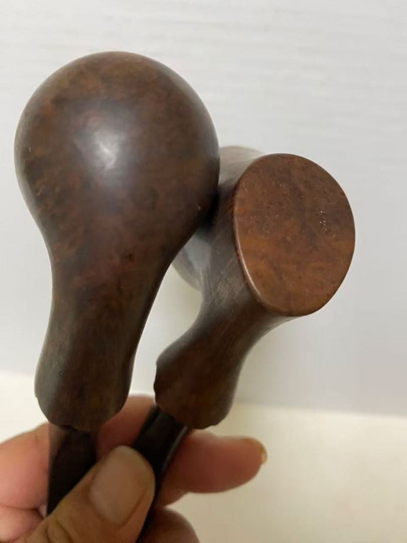 喫煙具 木製彫刻パイプ 2點セット　時代品