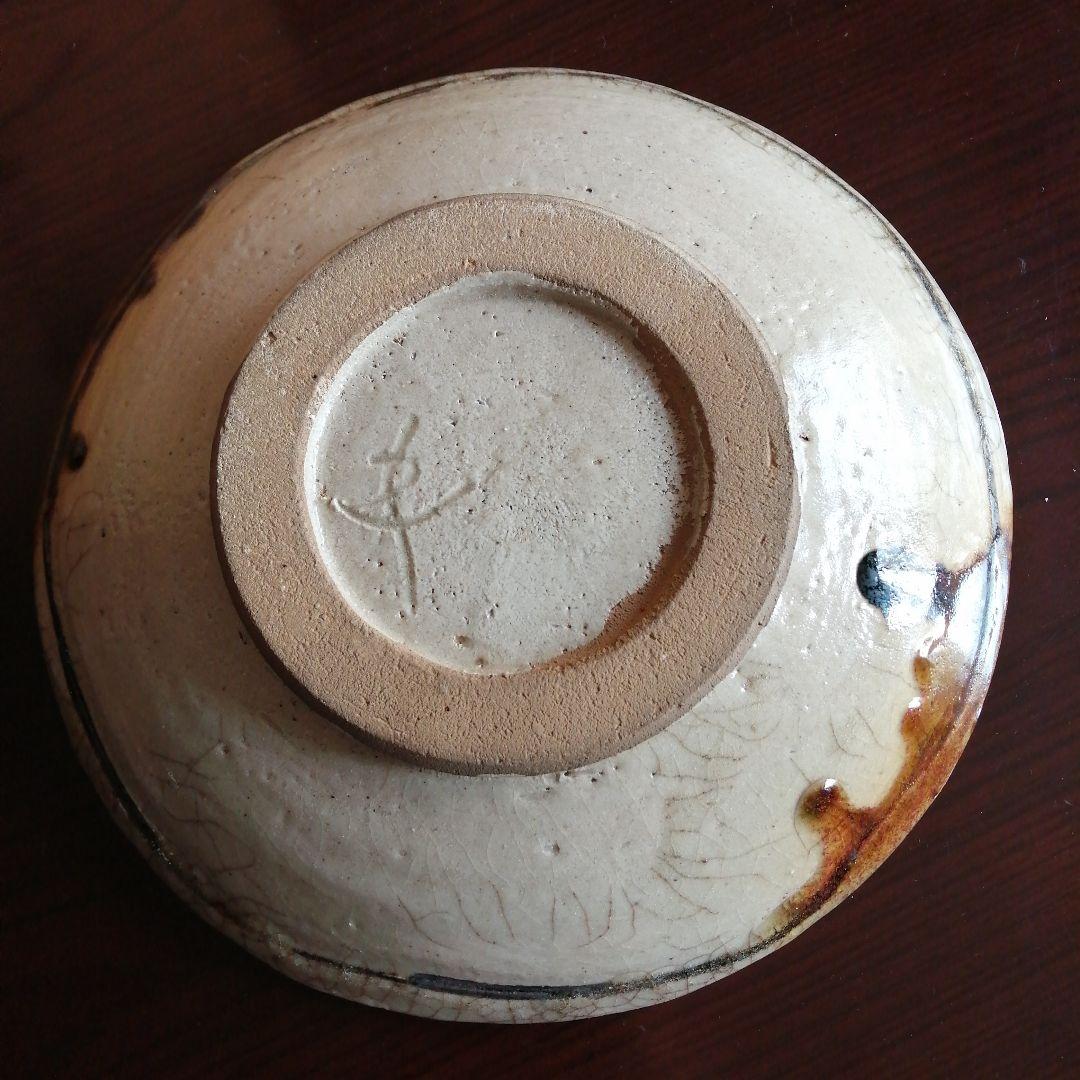 美濃焼　鈴木五郎　織部鳥文皿　29.5cm