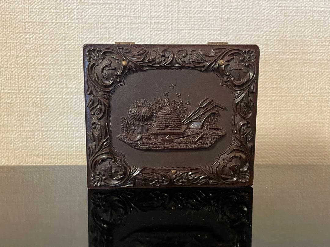 ダゲレオタイプ　アンティークフォト　ユニオンケース付き　女の子