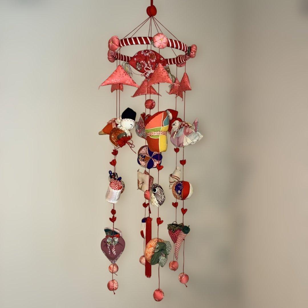 つるし飾り　吊るし飾り　ひな祭り　雛飾り　桃の節句　輪飾り　着物布　和