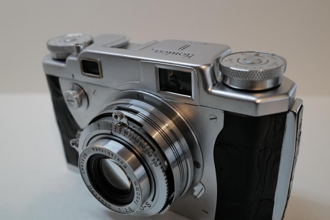 整備済 コニカ Konica II ワニ本革張替済 レンジファインダーカメラ