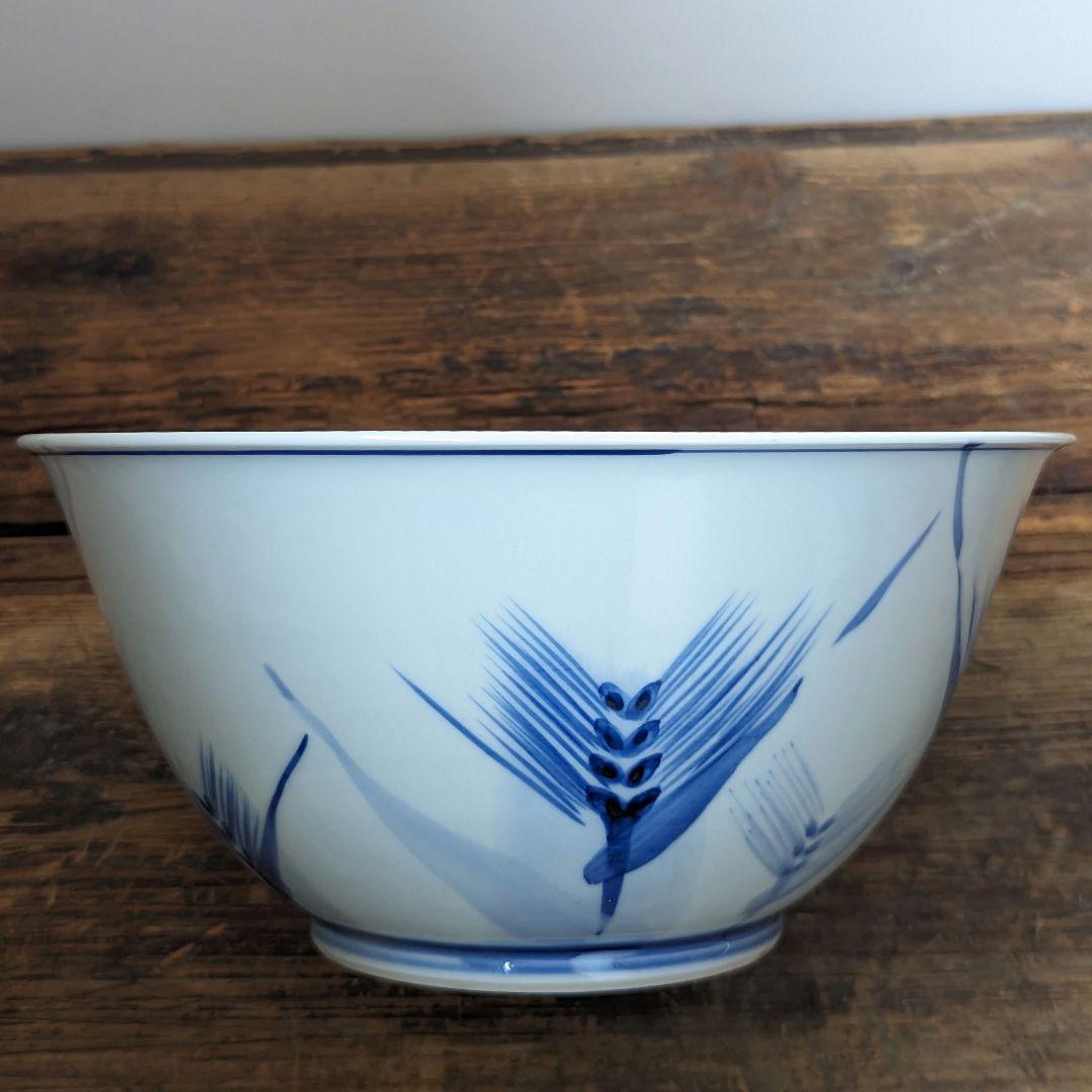 【柴田良三】白磁 染付 深鉢 丼