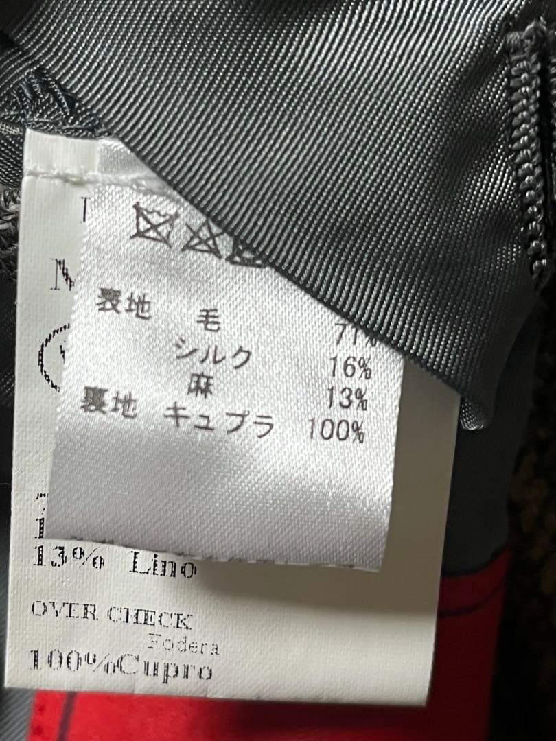 【美品】ISAIA イザイア　グレー　チェック　ビジネスジャケット　44 8C