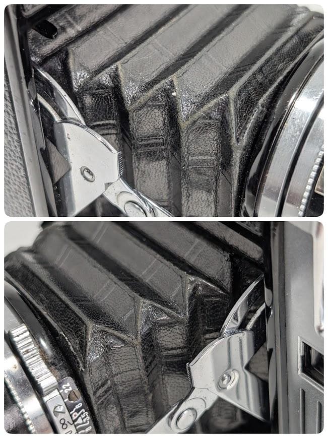 【整備済】KONICA 小西六 Pearl Ⅲ 蛇腹 中判フィルムカメラ