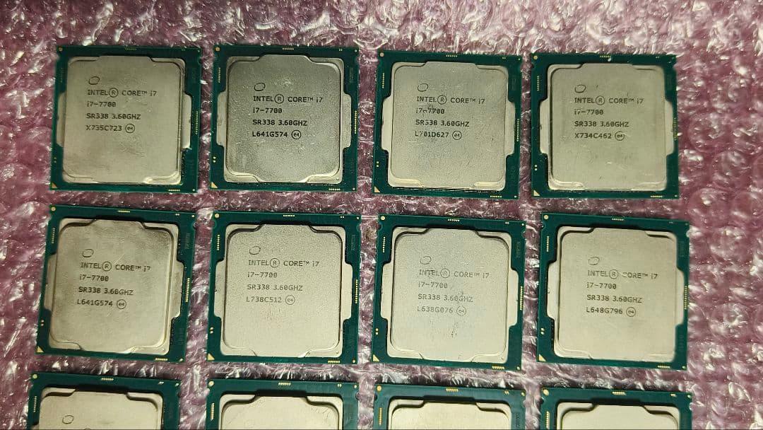 core i7 7700 16個まとめ売り動作確認済み