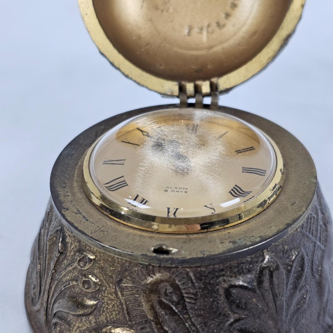希少 ルーピング 8日間巻き ベル型置時計 スイス製