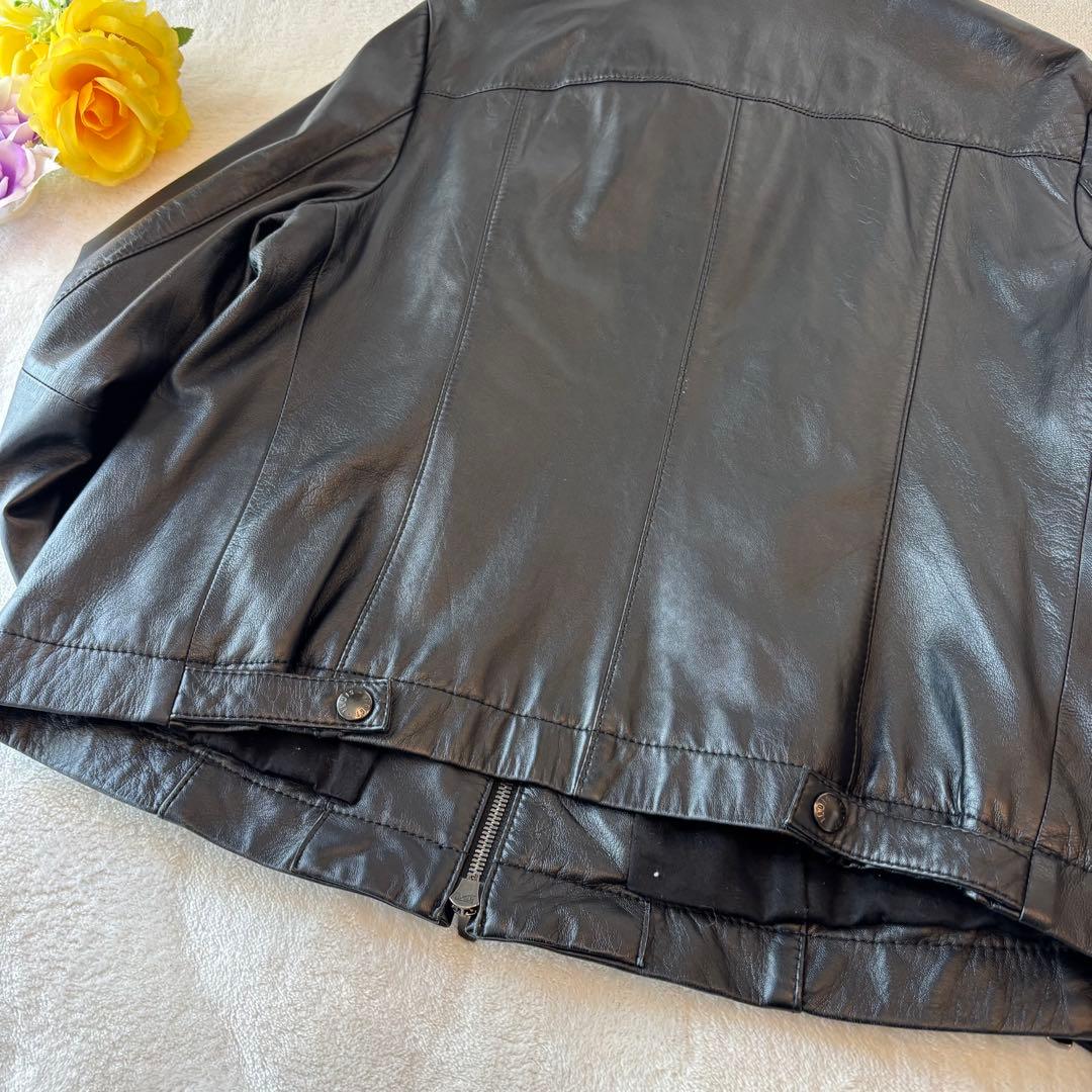 【極美品】23区 レザージャケット サイズ48 黒 羊革　ラムレザーライダース