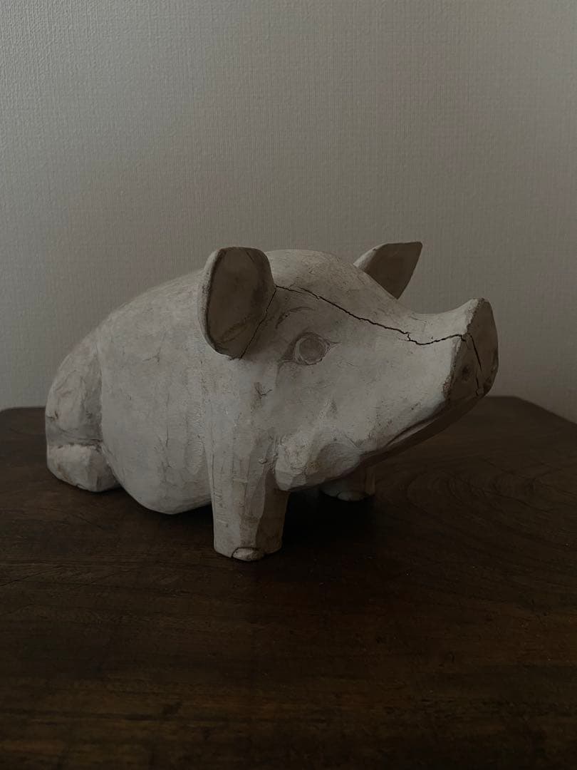 オアハカ 民藝木彫 ヴィンテージ豚像 1980s 中南米プリミティブアート