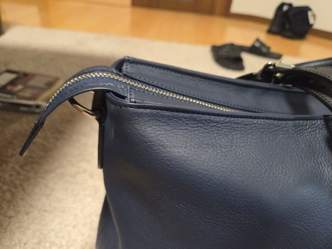 ソメスサドルボストンバックネイビー