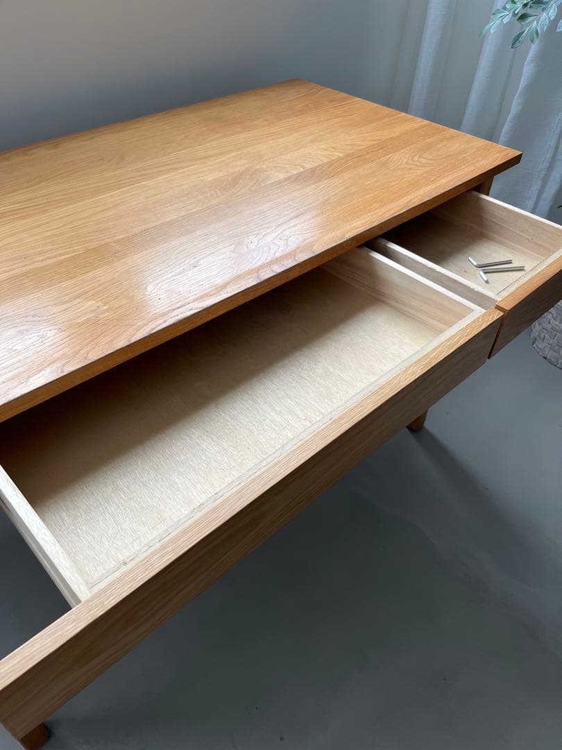 無印良品　学習机　オーク無垢材　東京都江戸川区直接引き取り限定　傷あり