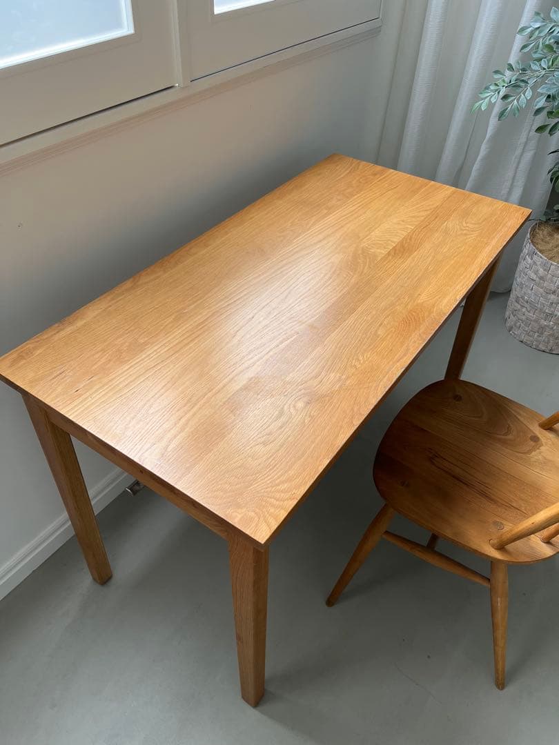 無印良品　学習机　オーク無垢材　東京都江戸川区直接引き取り限定　傷あり