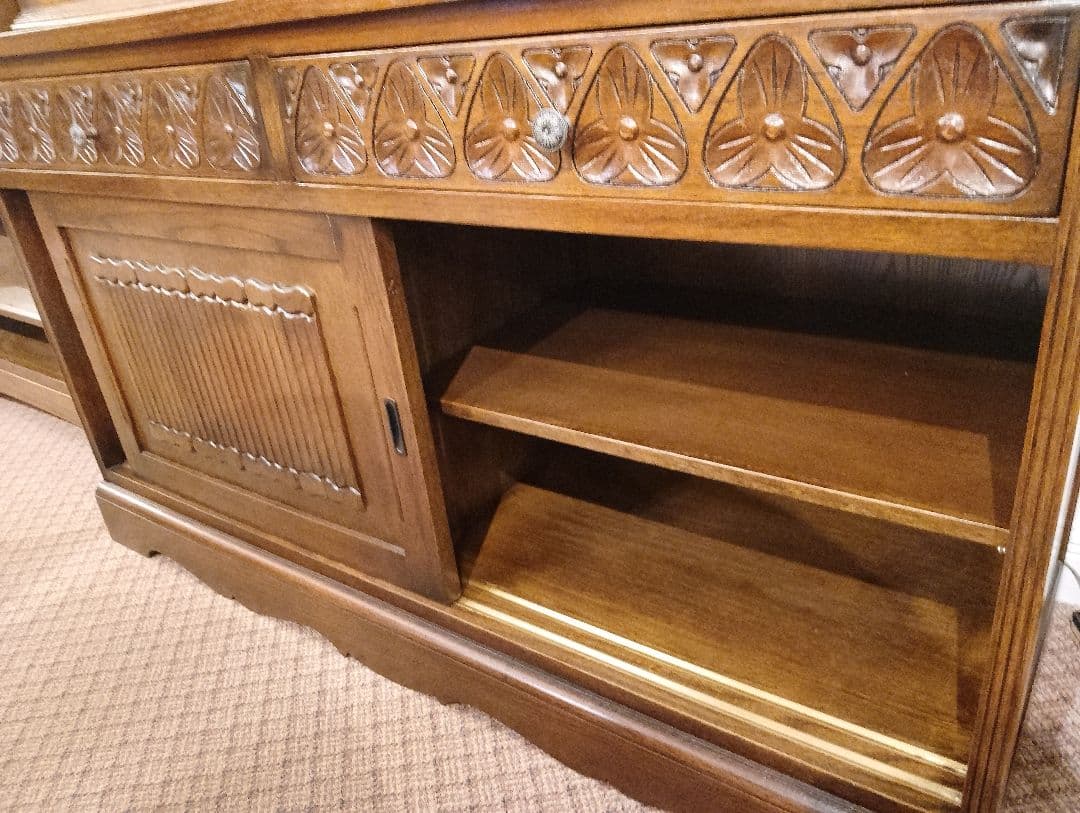 アンティーク調カップボード 全国配送設置料無料 新品 飾り棚 イギリス 英国