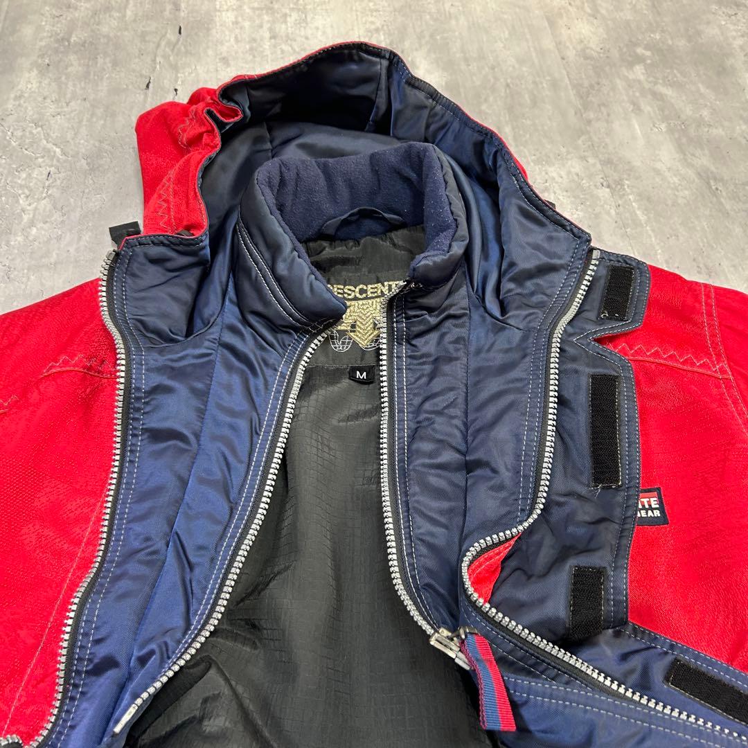 Z240 クラブ デサント スキーウェア 上下セット 赤 メンズ M 日本製