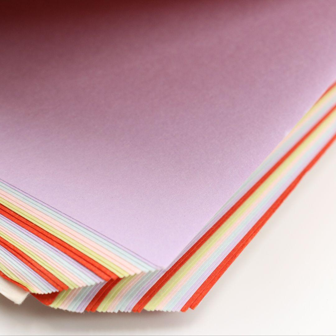 山崎吉左衛門作 檀紙五色 紙釜敷 共箱 茶道具　C180　1F18