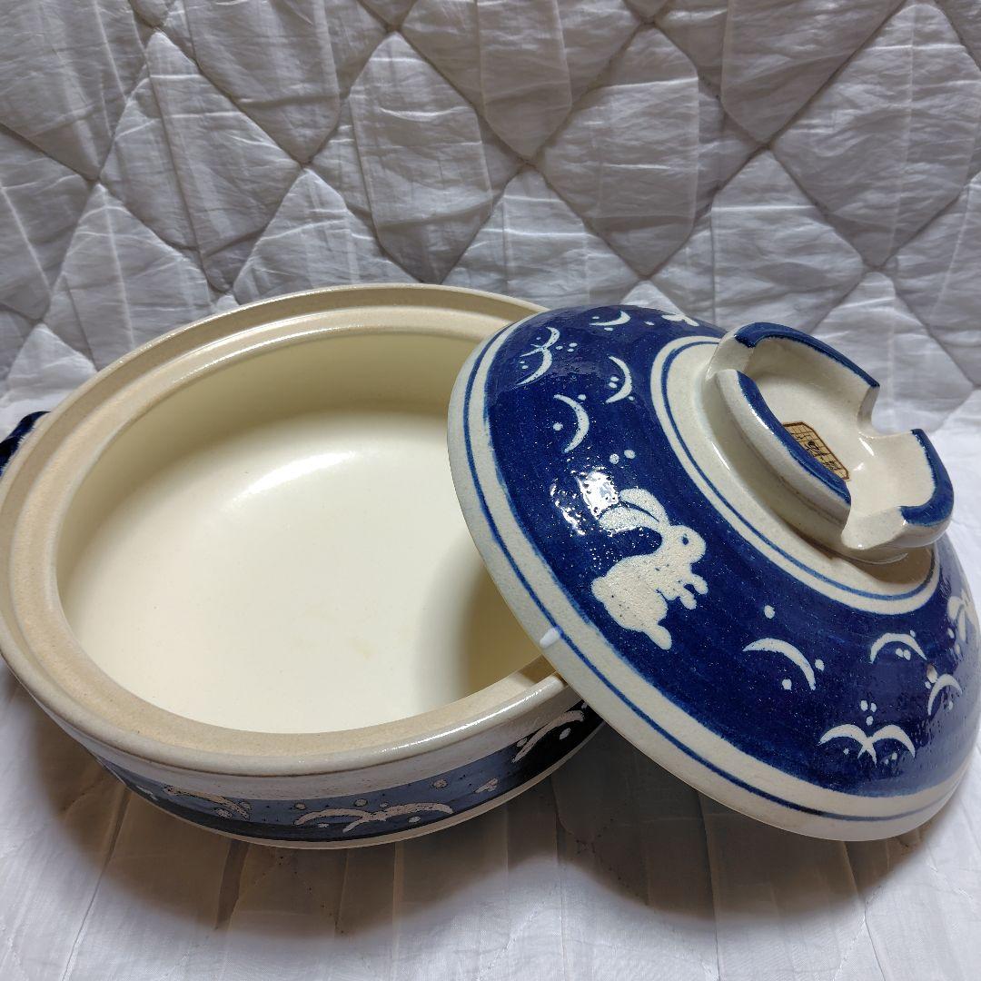 ウサギ柄　土鍋セット